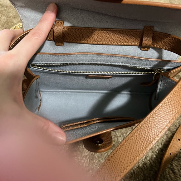 Senreve Aria Belt Bag with Gold Chain Pebbled Leather - Picture 5 of 7